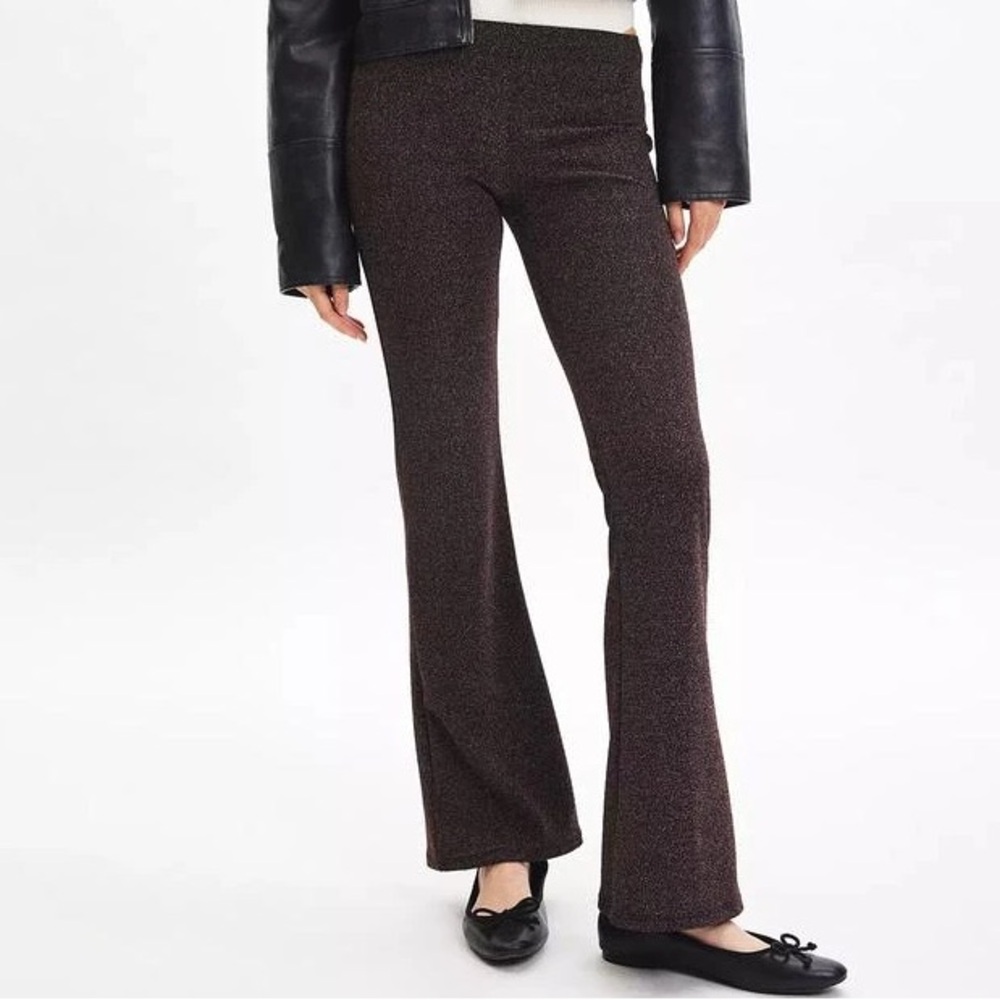 NWOT UO Silence + Noise Bella Shimmer Pull-On Flare Pant